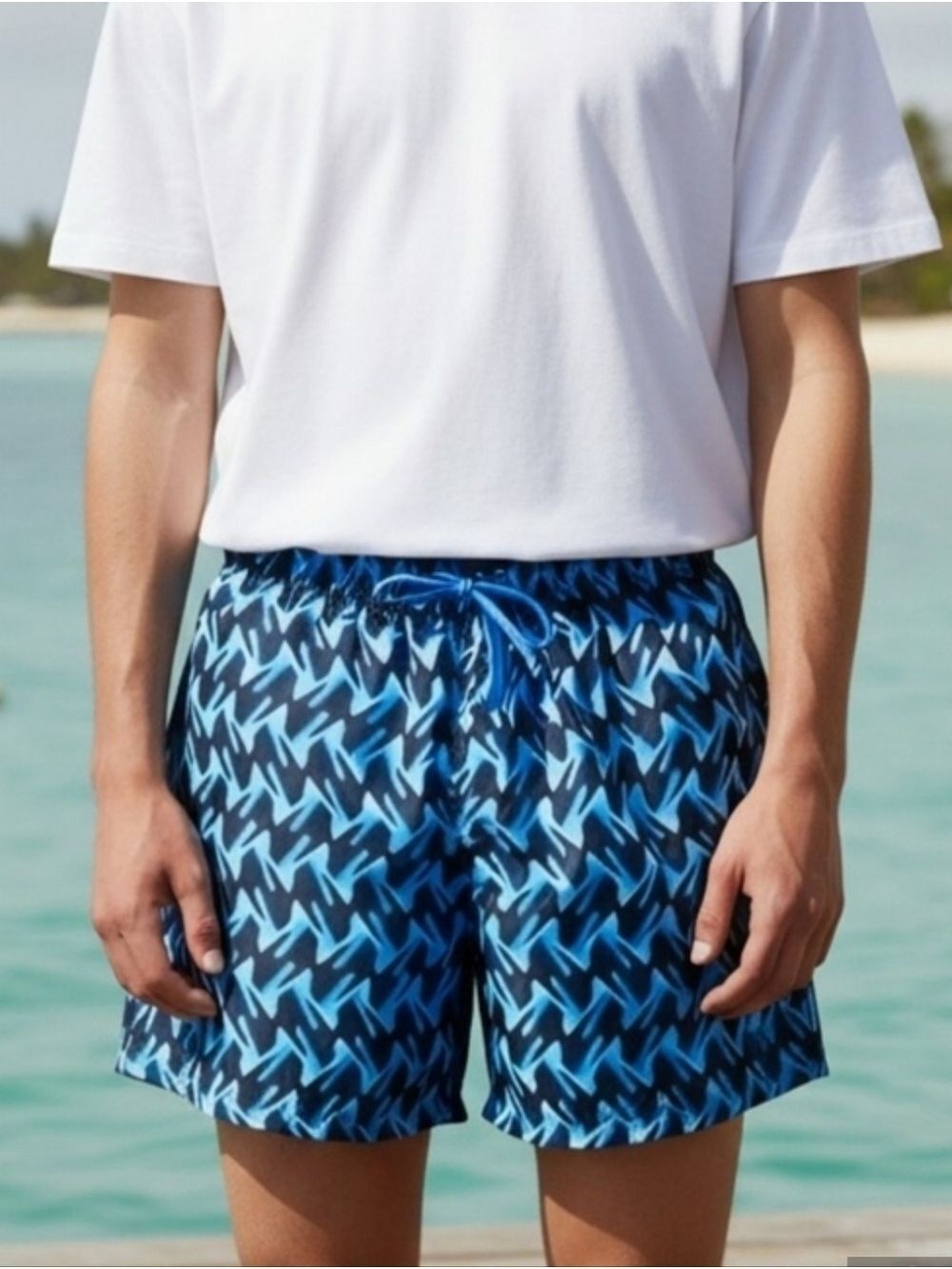 Speedo Men's Swimming Trunks Black Blue #SHO6